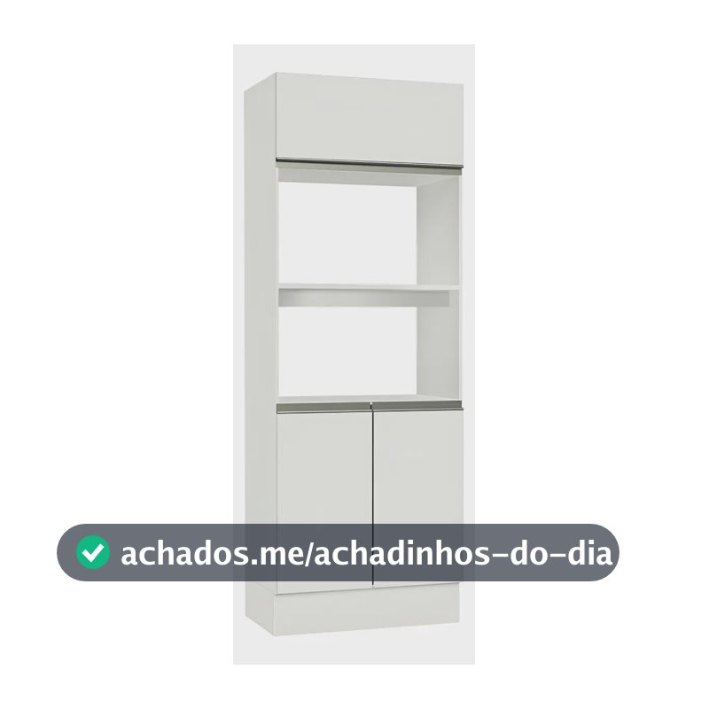 Torre Quente Armário de Cozinha Para 2 Fornos 100% Mdf Branco Smart Madesa G267500909