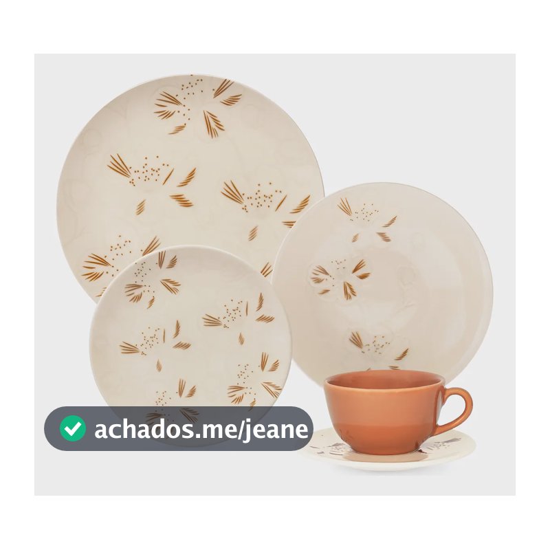Aparelho De Jantar 20 Peças Unni Oxford Orquidea