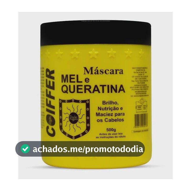 Máscara Mel E Queratina Dalie Coiffer 500g