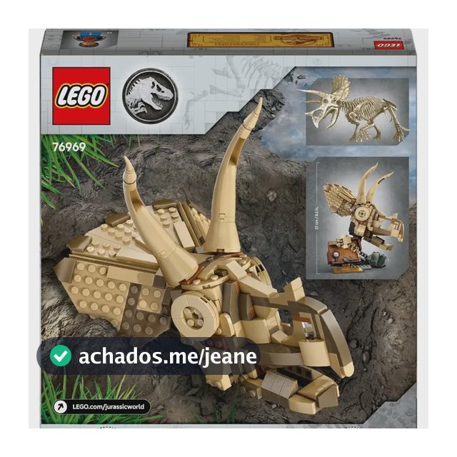 Lego Fósseis De Dinossauros: Caveira De Triceratops 76969