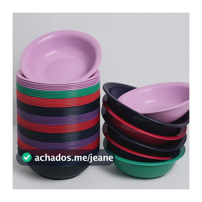 Kit 10 Tigelas Bacias Sortidas 1200ml (plástico) Coloridos