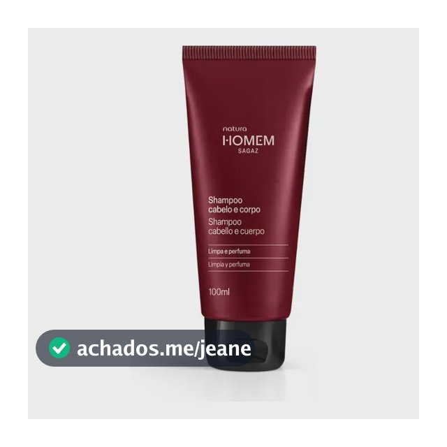 Shampoo Cabelo, Barba E Corpo Natura Homem Sagaz De 100ml