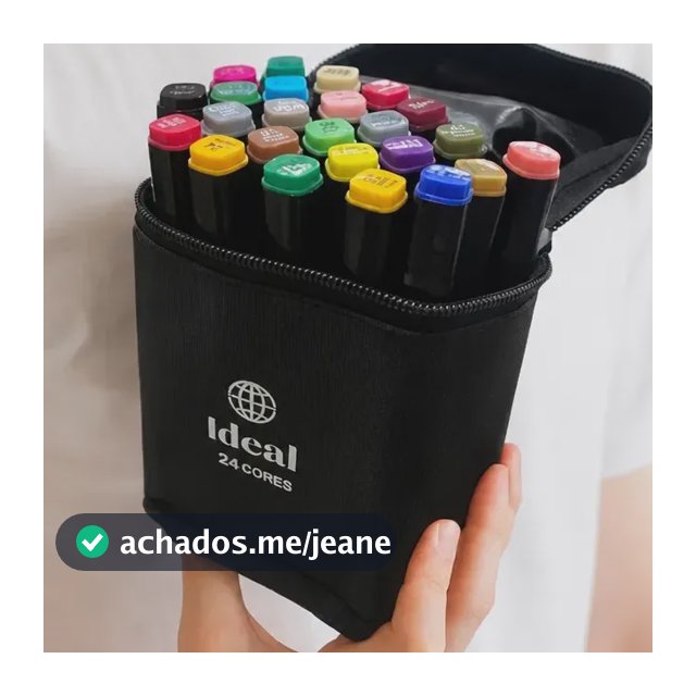 Estojo Com 24 Canetas De Colorir Hidrográficas