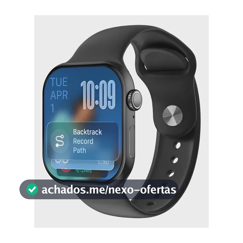 Smartwatch A Prova D'água Mede Pressão Arterial Gps Strava Preto