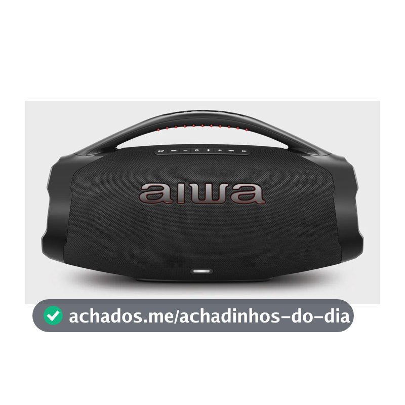 Caixa De Som Boombox Aiwa AWS-BBS-01-B 200w IP66 30hs De Bateria