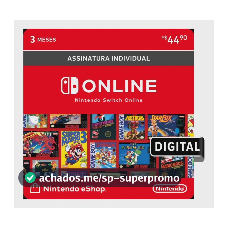 Nintendo Switch Online Assinatura 3 meses (Digital)