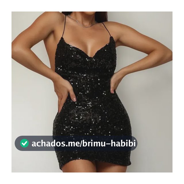 Vestido Paetê Curto Com Brilho E Costa Nua Lunii Moda Gringa