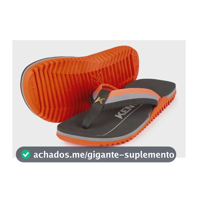 Sandália Kenner Unissex Nk6 Pro Laranja K/cinza/preto Liso 43