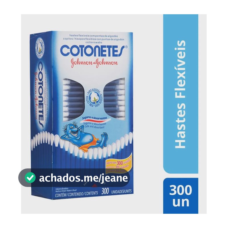 Hastes Flexíveis COTONETES 300 unidades