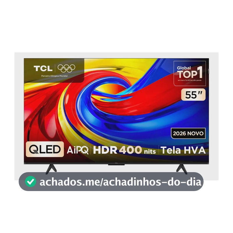 Smart Tv Tcl 55 Polegadas Qled 4k P7l Wifi Bluetooth Google Tv Hdr10+ 120 Hz Vrr Aipq 55p7l