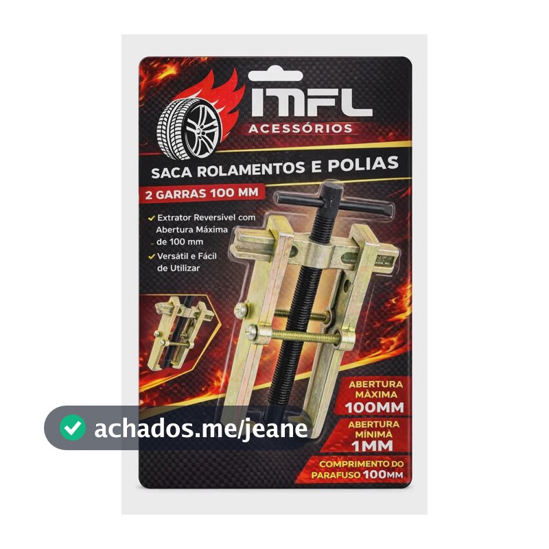 Saca Rolamentos E Polias 2 Garras 100 Mm 4 Polegadas MFL