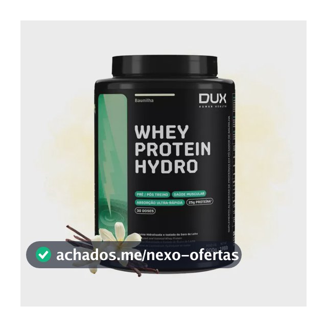 Whey Protein Hydro - Pote 900g Sabor Baunilha Baunilha