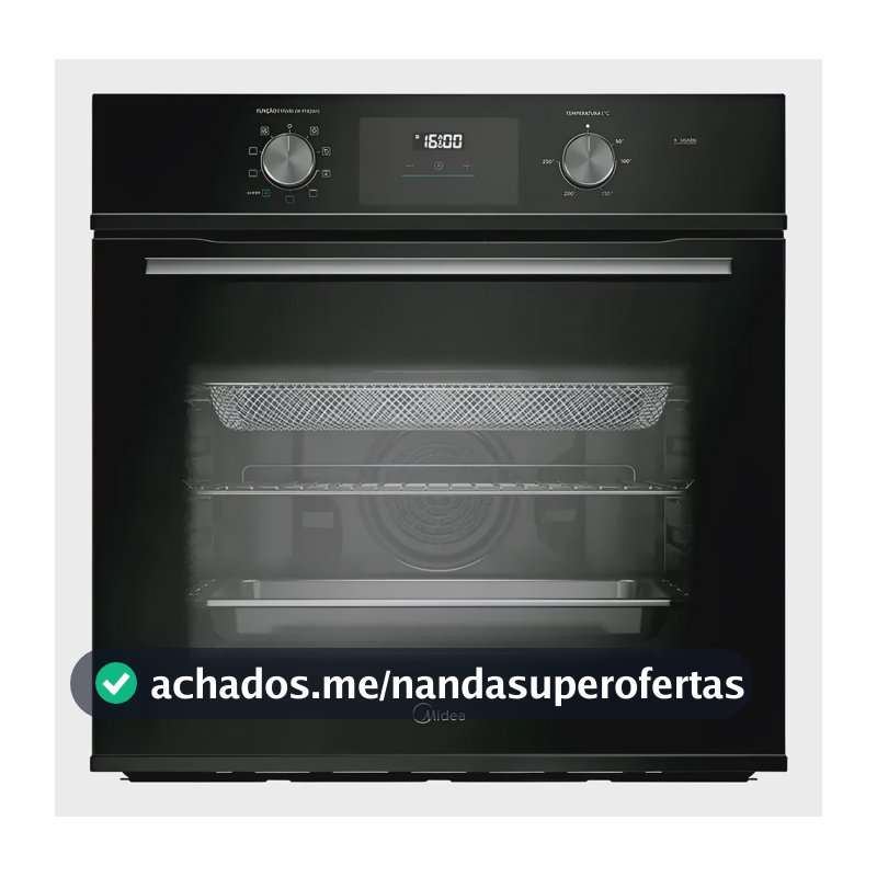 Forno Elétrico De Embutir Midea Tsd80p2 80l Preto Digital 220v Preto