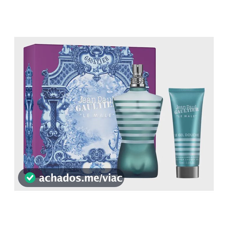 Conjunto de perfume Jean Paul Gaultier Le Male EDT 75 ml + Gel de banho 75 ml FD25 EDT 75 ml para homens