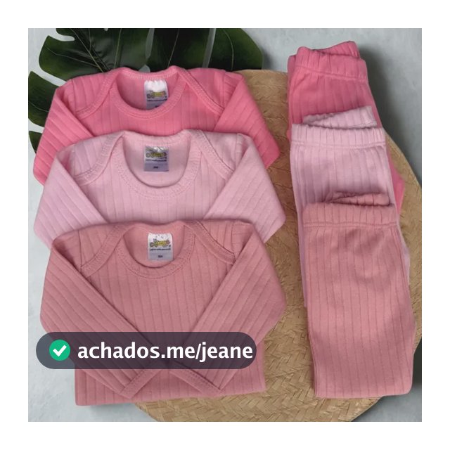 Kit 6 Peças Canelado 3 Body 3 Mijao Bebê Manga Longa Rn