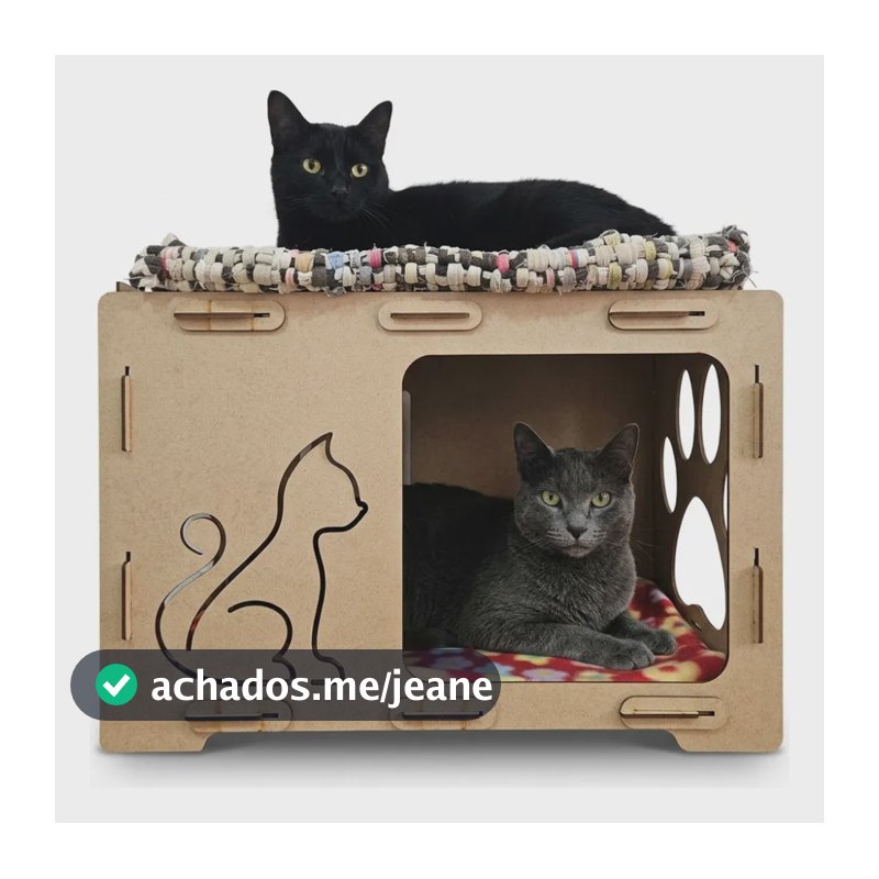 Casinha Pet Playground Gato Descanso Pet Nicho Felino Bege