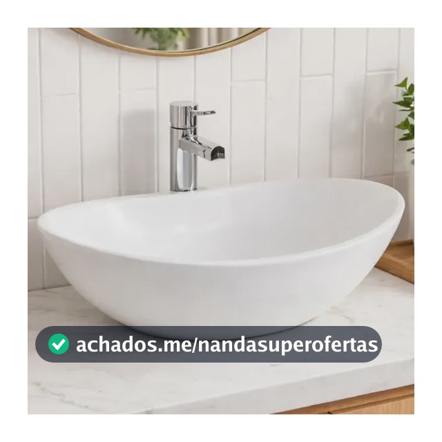 Cuba Oval Para Banheiro De Apoio 100% Louça Canoa 41x33cm Branco Brilhante