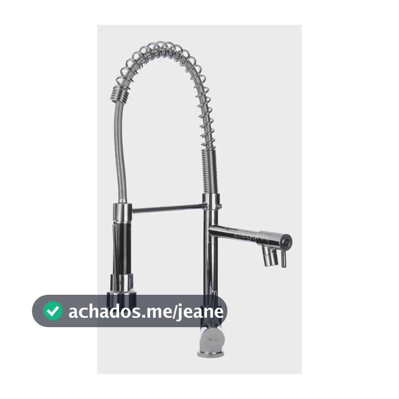 Torneira Cozinha Gourmet Monocomando Extensora 50cm Prateado Brilhante
