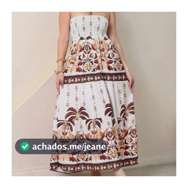 Vestido Tomara Que Caia Estampa Floral Tropical Blogueira