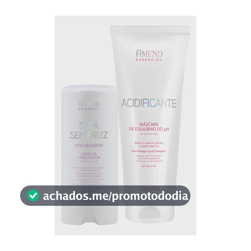 Kit Amend Seca Sem Frizz + Acidificante O Queridinho