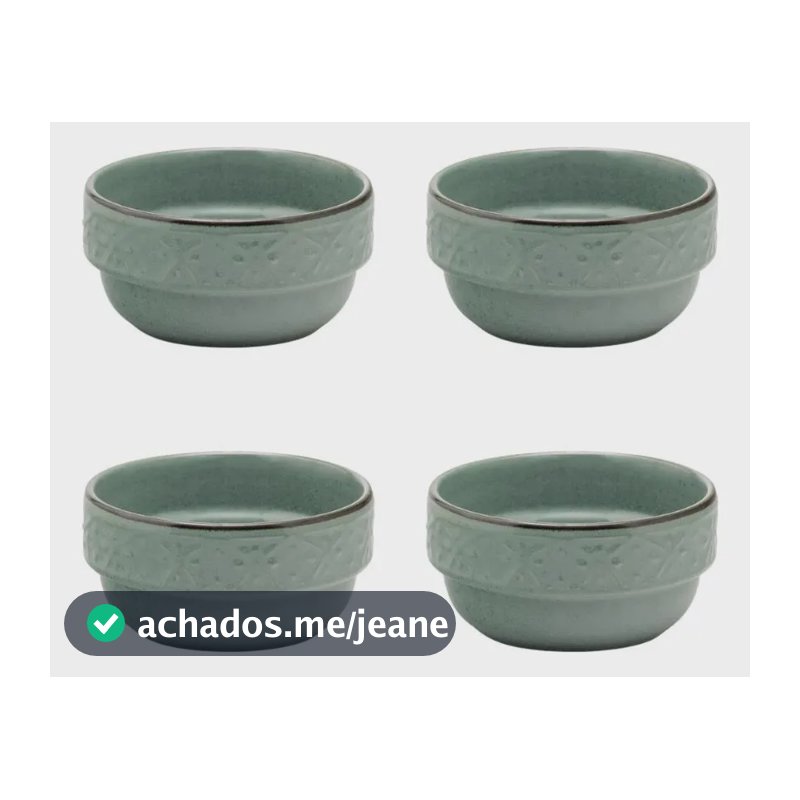 Jogo De 4 Tigelas 500 Ml Oxford Mendi Malaquita Red