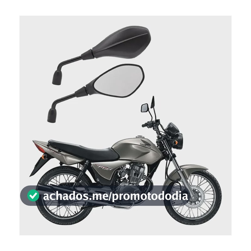Retrovisor Esportivo R06 Honda Cg 150 Titan Esd 2020 2021 Preto