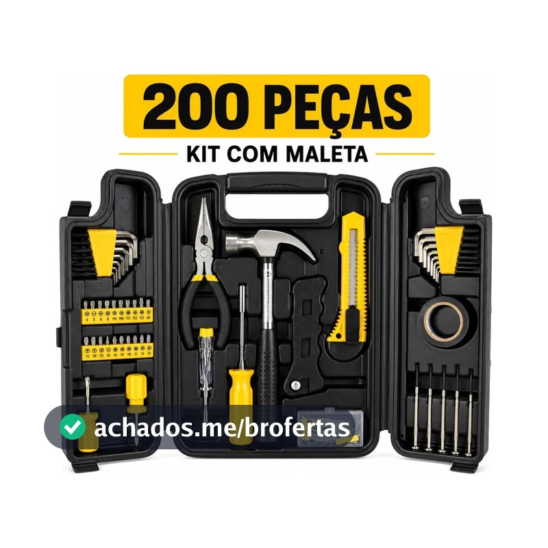 Jogo De Ferramentas 200 Peças - Profissional - Titanium