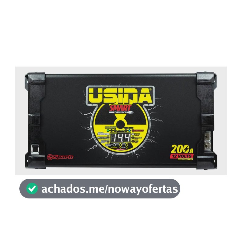 Fonte Automotiva Spark Usina 200A 12V Bivolt Smart Cooler Preto