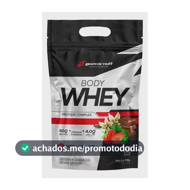 Body Whey 900g Refil - Bodyaction - Protein Complex Sabor Baunilha
