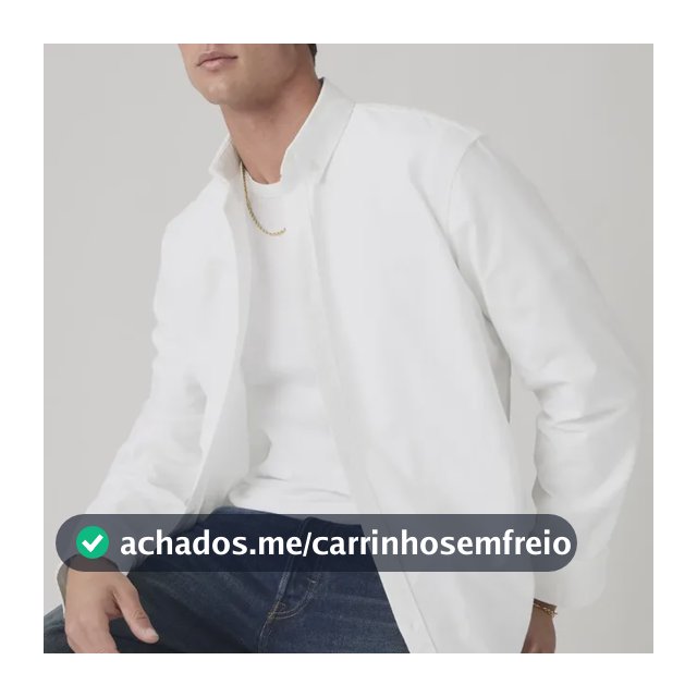 Camisa Oxford Levis Authentic Button Down Branca Manga Longa