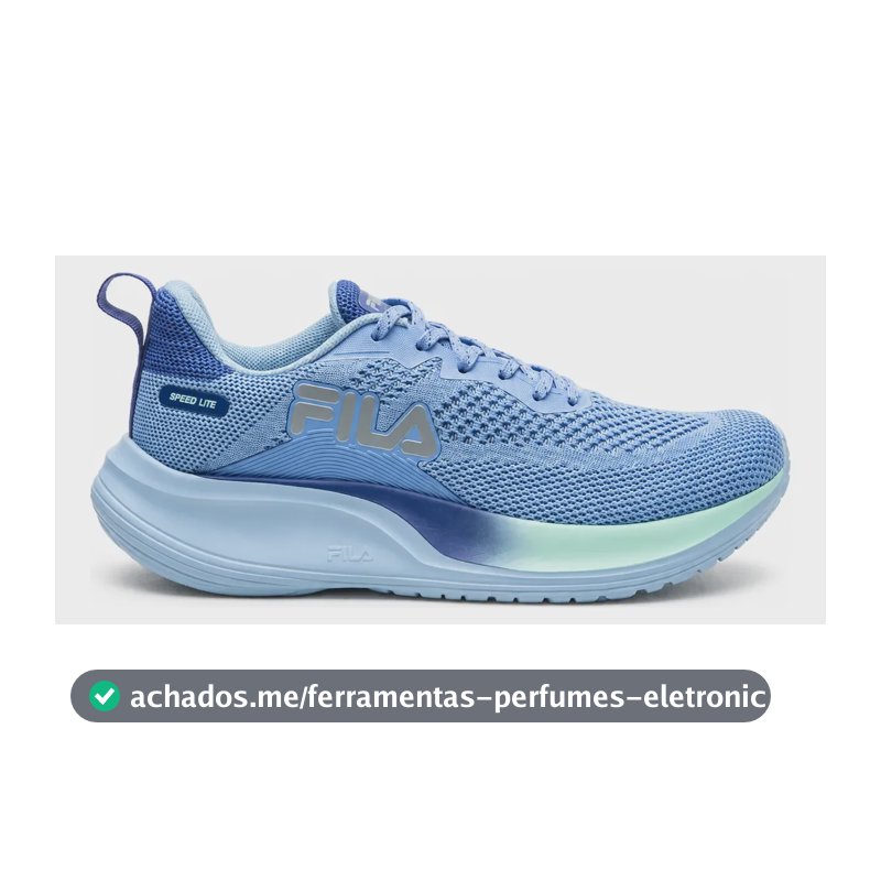 Tênis Fila Feminino Speed Lite Corrida E Treino Confortável Azul 38 Br