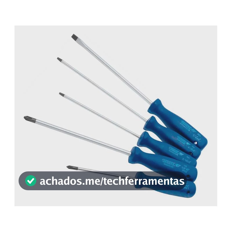 Jogo Chave De Fenda Simples E Cruzada 150-160s Gedore