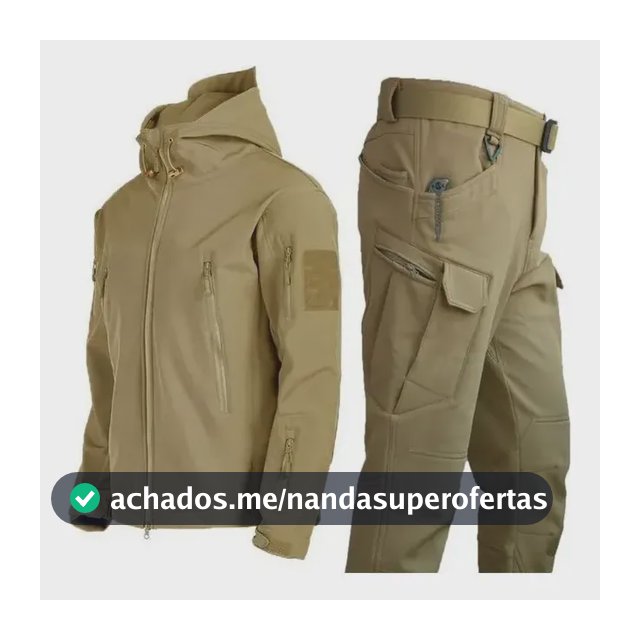 Conjunto De Jaqueta Tática Impermeável Masculina Pp And