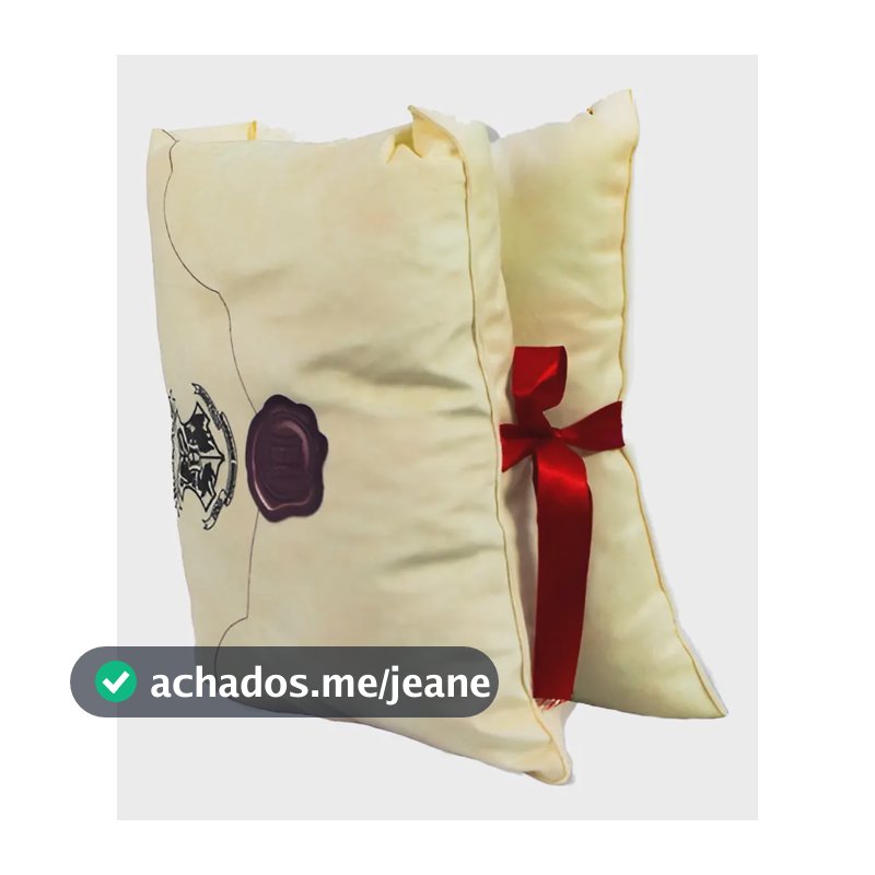 Almofada Formato Carta Hogwarts | Decorativa | Harry Potter Colorida Carta Hogwarts