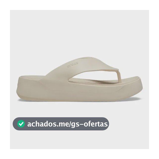 Sandália Crocs Getaway Plataform Flip Stucco