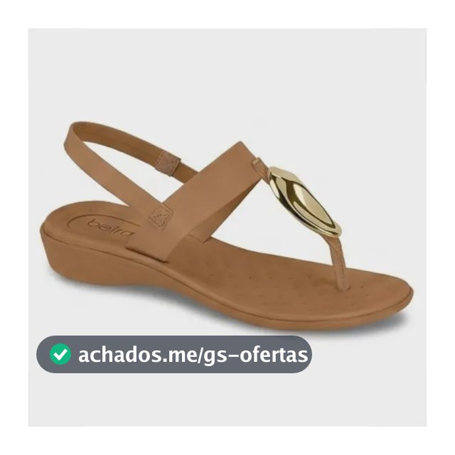 Sandália Tamanco Feminina Beira Rio Anabela Conforto 8224876 Camel 35 Br