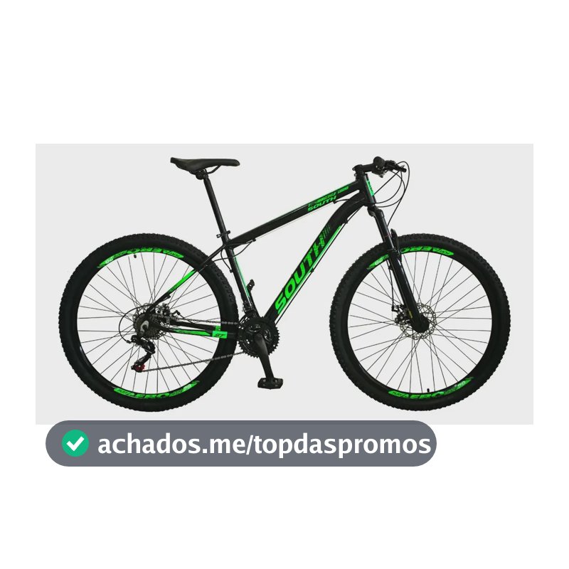 Bicicleta Aro 29 South Legend 21v Câmbio Southbike Cor Preto-Verde Tamanho do quadro 21