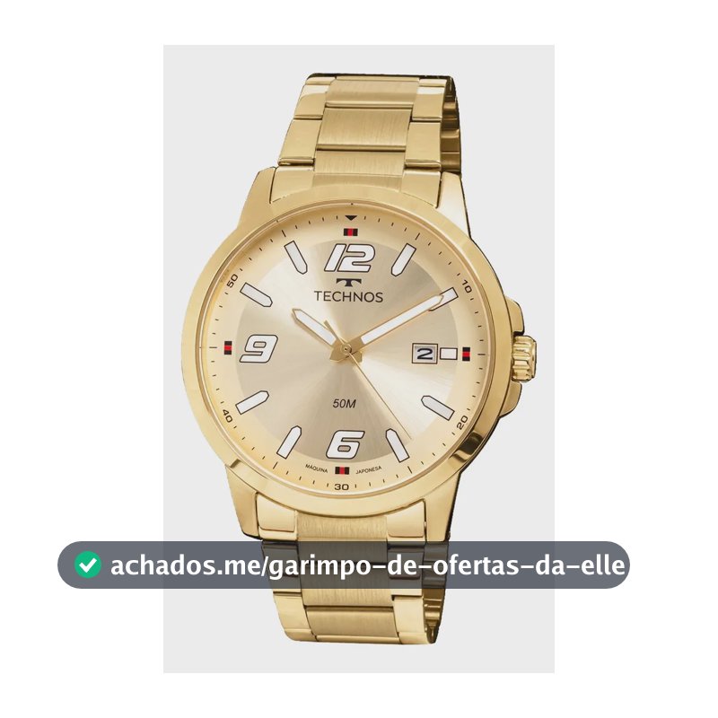 Relógio Technos Masculino Racer Dourado - 2315law/1x