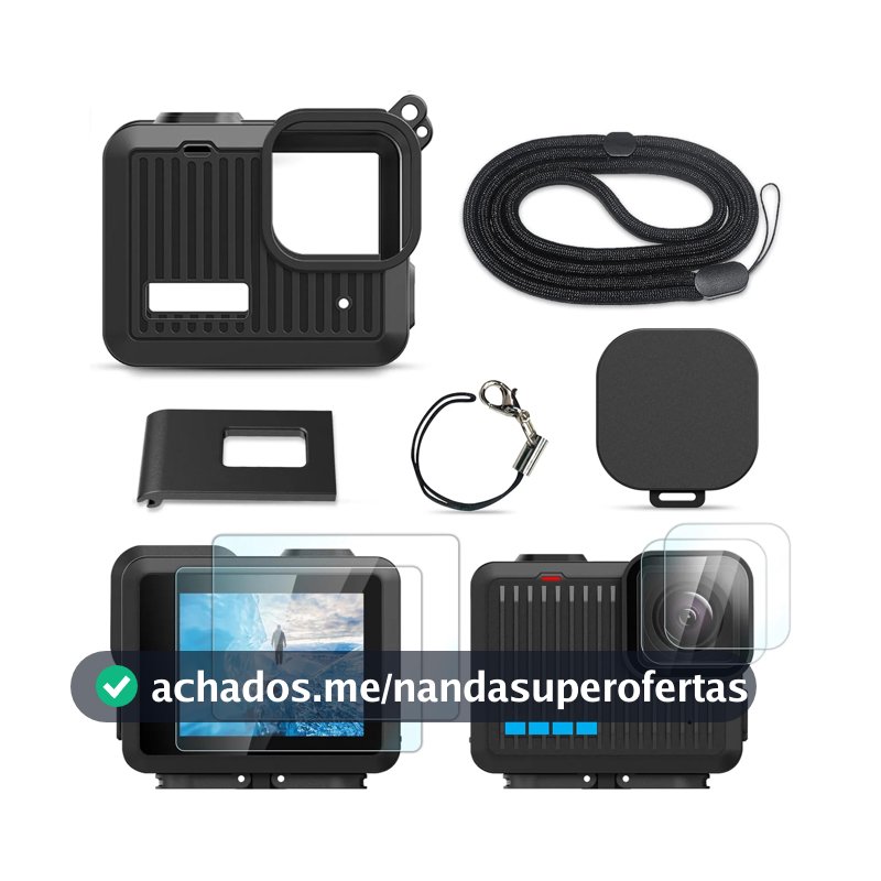 Funda Silicona Para Go Pro Hero 4k Con Cordón Protector 2024