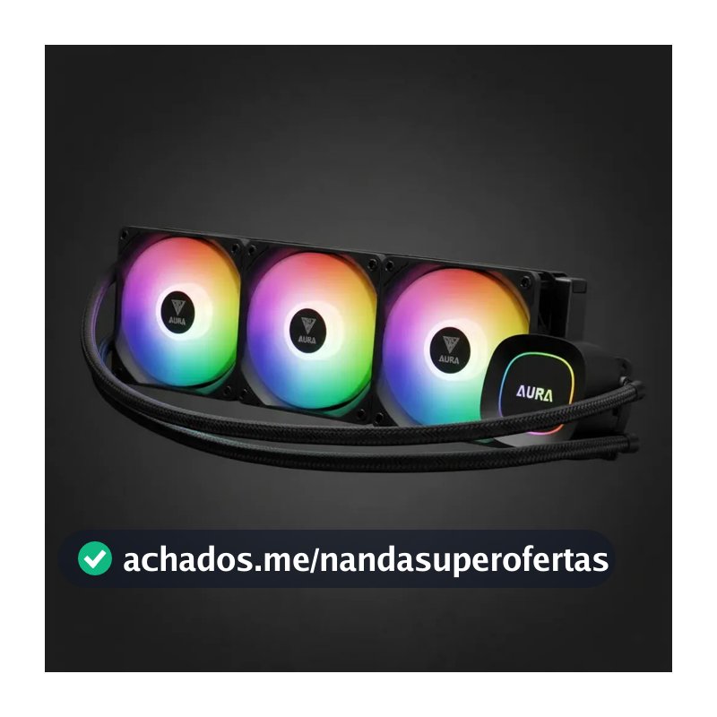Water Cooler Gamdias Aura Gl360 Lite Preto Argb Am5 Lga 1851