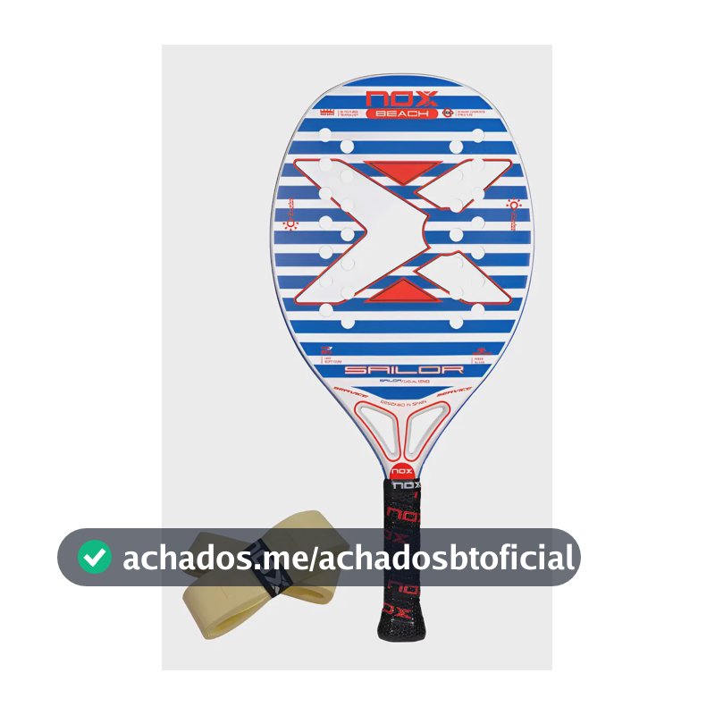 Promoção Raquete De Beach Tennis Sailor | Nox + Grips+ Capa Azul