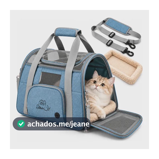Bolsa Pet Transporte Avião Respirável 10kg Gatos Cães