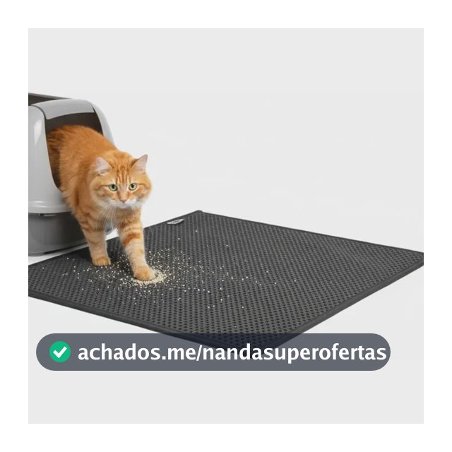 Tapete Coletor Areia Grande 100x75cm Para Gatos Limpa Patas