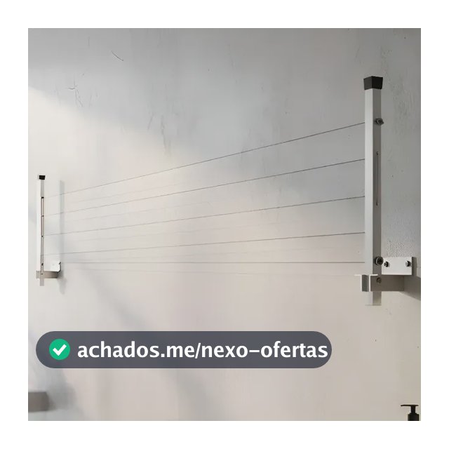 Varal Dobravel 2 Hastes Aluminio Premium Até 80kg