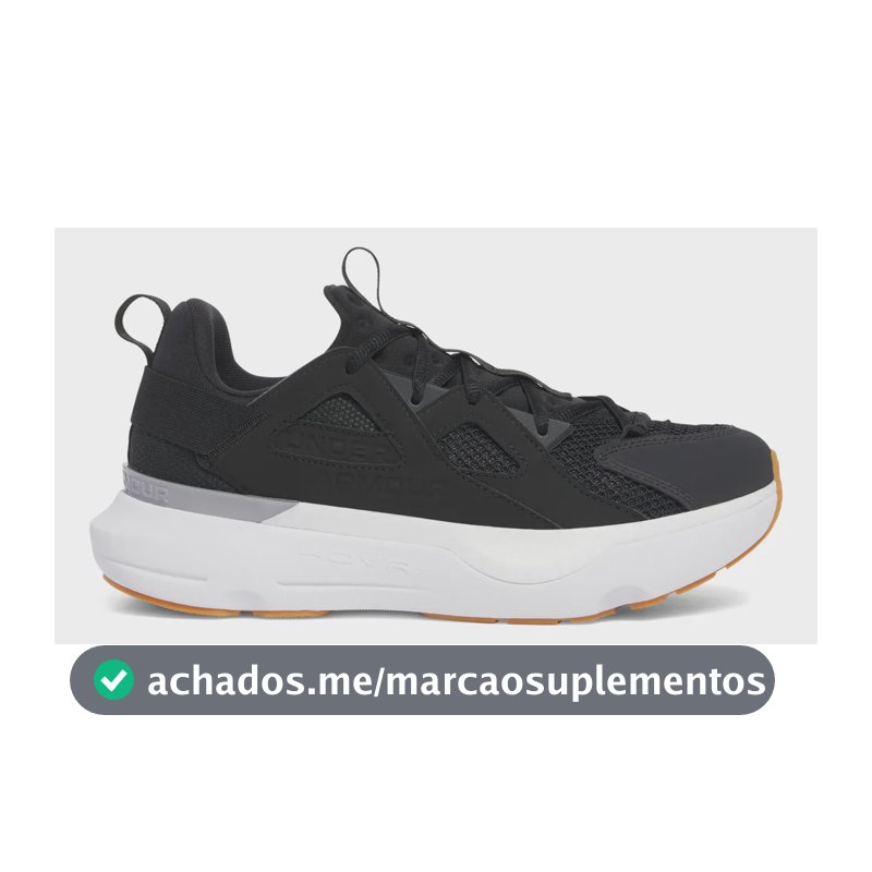 Tênis Masculino Infinite Mvmnt Under Armour 003-black/white/m.silver Liso 41
