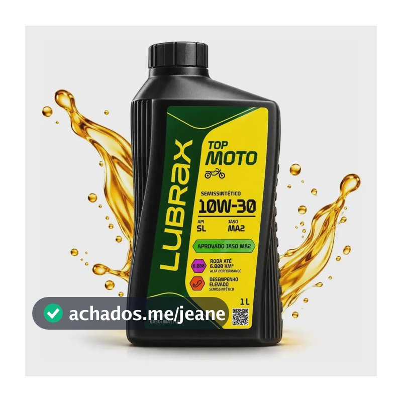 Oleo De Moto 4t Pro 10w30 Semi Lubrax 1 Litro