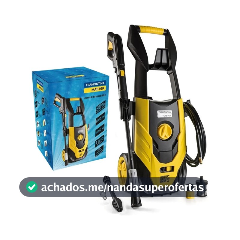 Lavadora De Alta Pressão Com 1800w Master Para Uso Moderado 1900psi Amarelo e Preto Tramontina