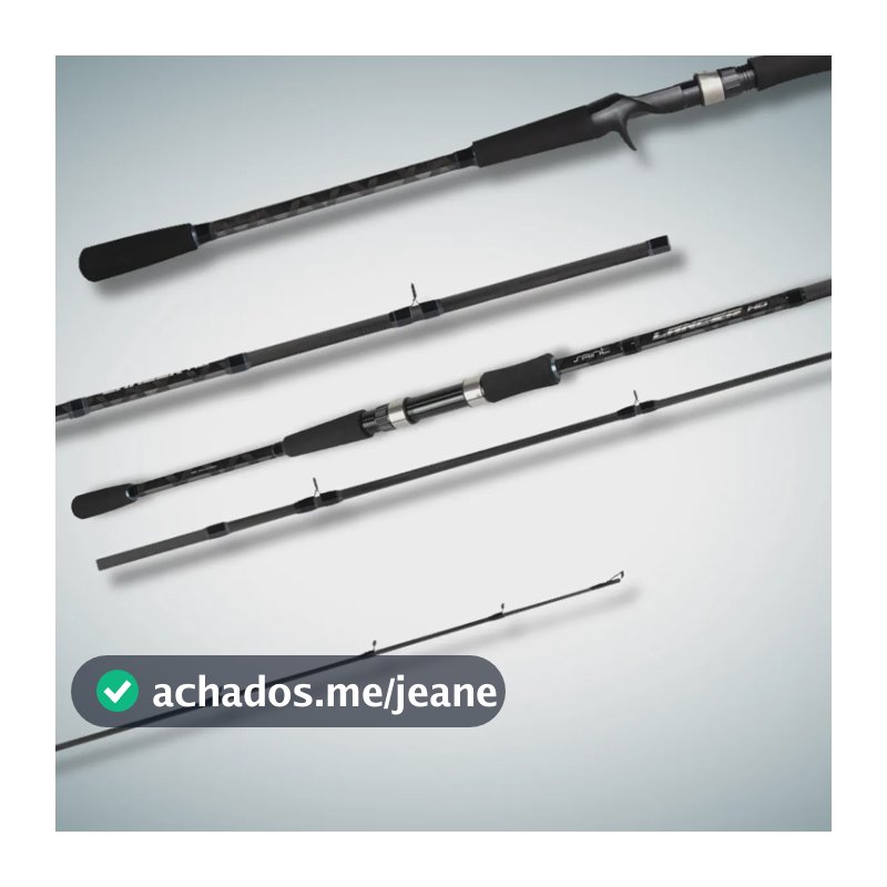 Vara Lancer Hd 2,10m 40lbs Carretilha Im6 Ação Rápida Tamba Preto