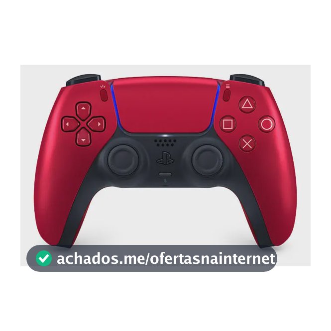 Controlador Joystick Sem Fios Dualsense para Ps5 Vermelho Vulcânico