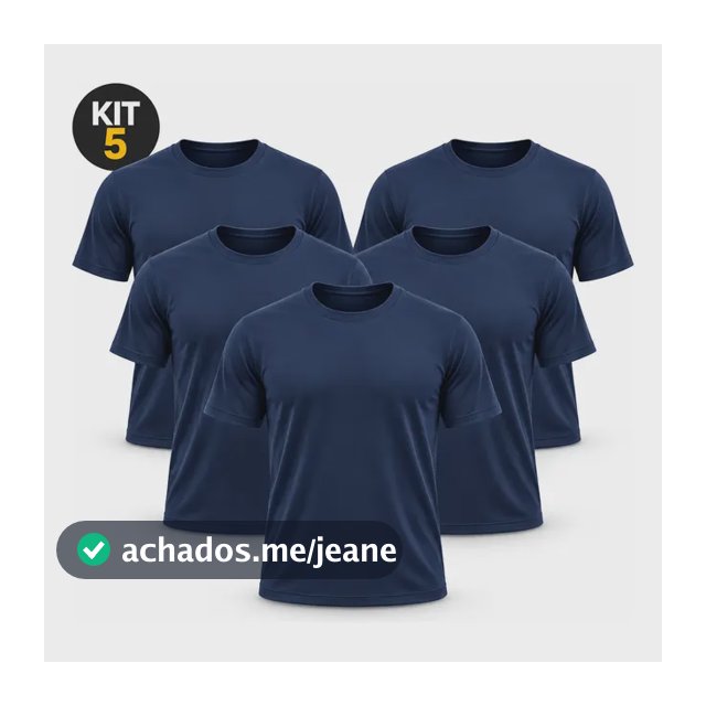 Kit 5 Camisetas Dry Fit Masculinas Academia Treino Básicas